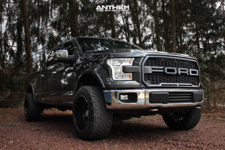 2015 Ford F-150 - 20x12 -44mm - Anthem Off-Road Gunner - Leveling Kit - 33" x 12.5"