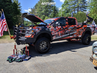 2016 Nissan Titan XD - 20x12 -44mm - Anthem Off-Road Gunner - Suspension Lift 6" - 35" x 12.5"
