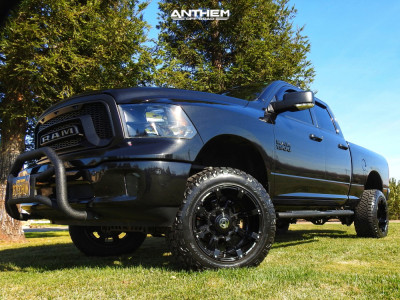 1 2018 1500 Ram Rough Country Suspension Lift 6in Anthem A712 Defender Black
