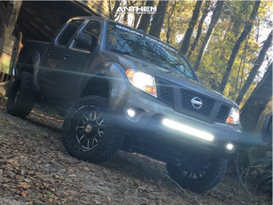 1 2016 Frontier Nissan Rough Country Suspension Lift 6in Anthem Gunner Machined Black