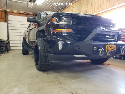 1 2018 Silverado 1500 Chevrolet Rough Country Suspension Lift 25in Anthem Gunner Matte Black