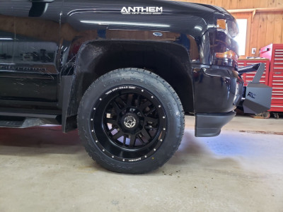 1 2018 Silverado 1500 Chevrolet Rough Country Suspension Lift 25in Anthem Gunner Matte Black