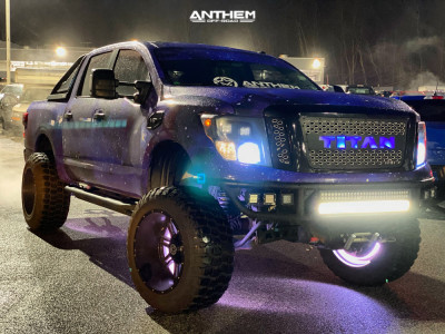 2017 Nissan Titan - 22x14 -76mm - Anthem Off-Road Instigator - Suspension Lift 6" - 37" x 13.5"