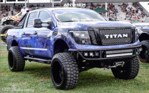 1 2017 Titan Nissan Rough Country Suspension Lift 10in Anthem Equalizer Black