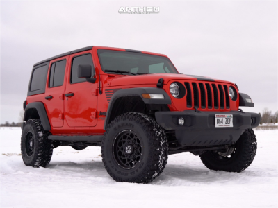 2018 Jeep Wrangler - 17x9 0mm - Anthem Off-Road Avenger - Suspension Lift 4" - 35" x 12.5"
