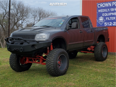 1 2010 Titan Nissan Bulletproof Lifted 12in Anthem Off Road Equalizer Custom