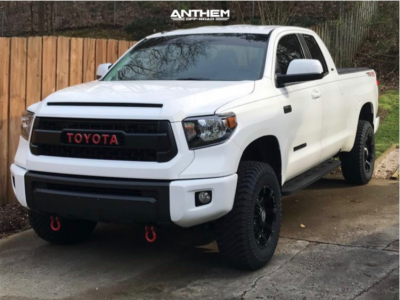 1 2017 Tundra Toyota Rough Country Suspension Lift 3in Anthem Off Road Defender Black