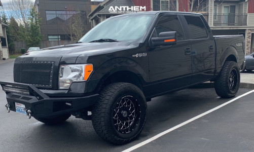 1 2013 F 150 Ford Rough Country Suspension Lift 25in Anthem Off Road Avenger Black