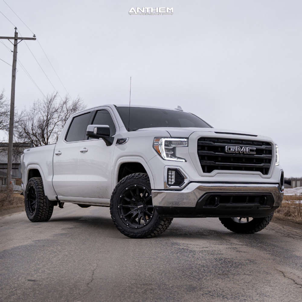 1 2021 Sierra 1500 Gmc Slt Rough Country Leveling Kit Anthem Off Road Talon Gloss Black