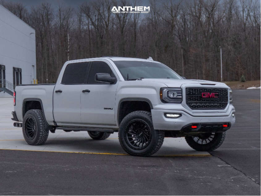 1 2018 Sierra 1500 Gmc Denali Motofab Suspension Lift 25in Anthem Off Road Turbine Gloss Black