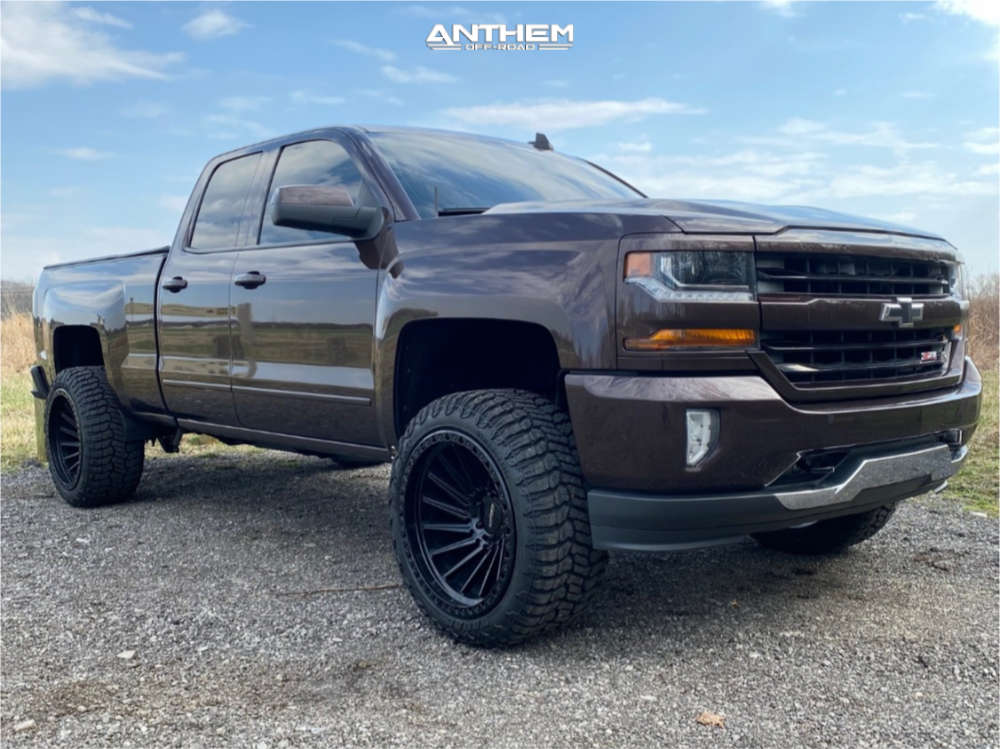 1 2016 Silverado 1500 Chevrolet Lt Rough Country Suspension Lift 35in Anthem Off Road Turbine Gloss Black
