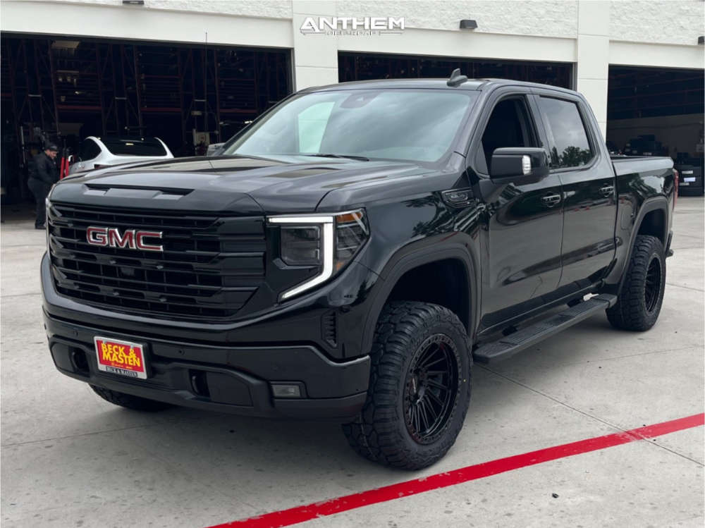 1 2024 Sierra 1500 Gmc Elevation Rough Country Suspension Lift 35in Anthem Off Road Turbine Gloss Black