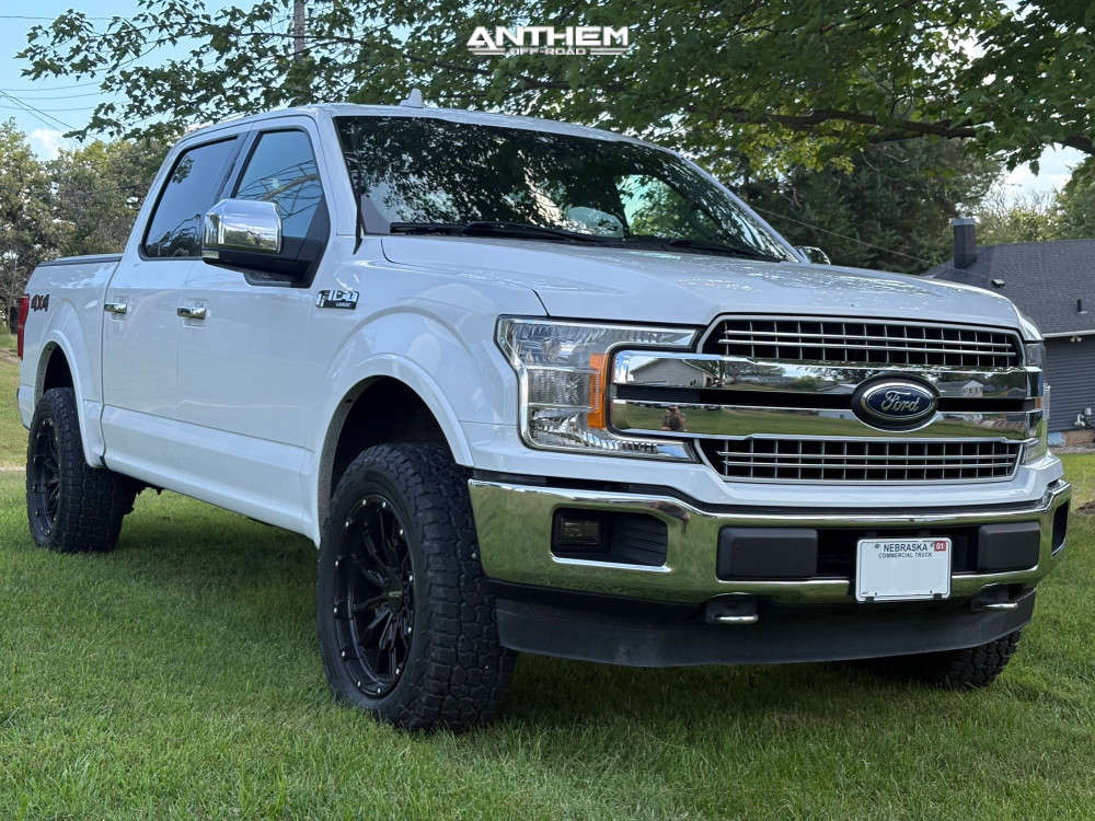 1 2018 F 150 Ford Lariat Rough Country Leveling Kit Anthem Off Road Talon Satin Black